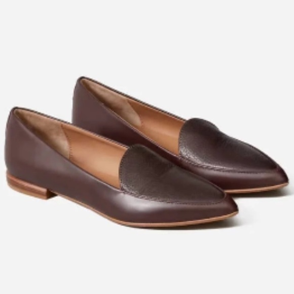 Everlane The Modern Point Loafer in Burgundy. Size 8.5 - Picture 1 of 10